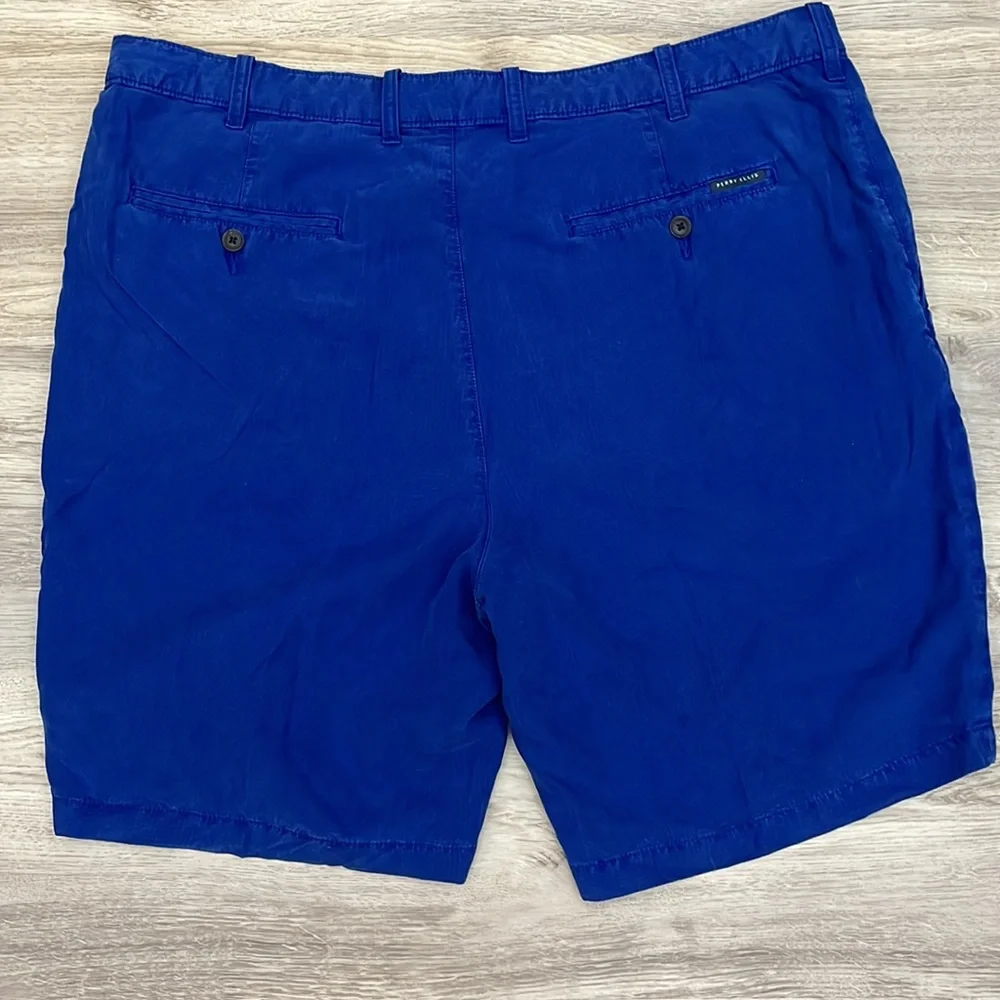 Perry Ellis Royal Blue Men’s Shorts with Side Pockets & Belt Loops Waist 40